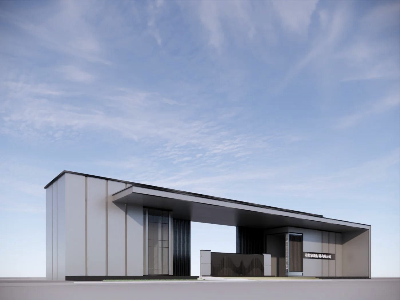 现代风格工厂园区企业大门设计指南